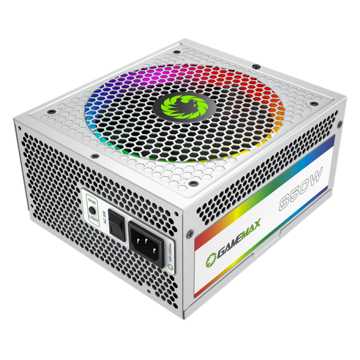 پاور – منبع تغذیه گیم مکس GAMEMAX RGB 850 White GAMEMAX RGB850 Rainbow Power Supply